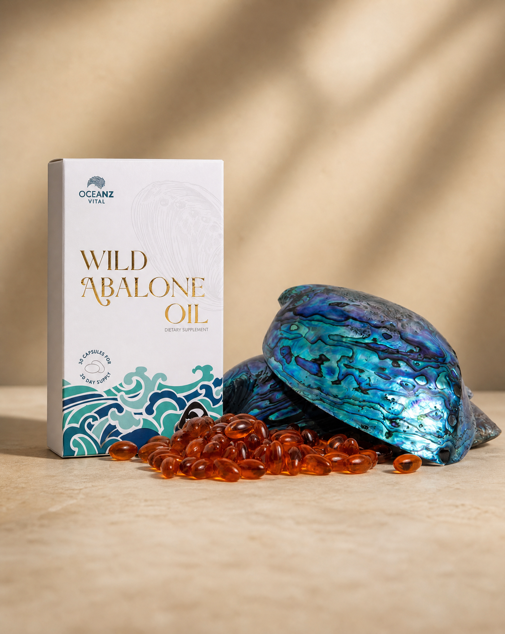 Oceanz Vital, New Zealand Wild Abalone Oil - 30 Capsules