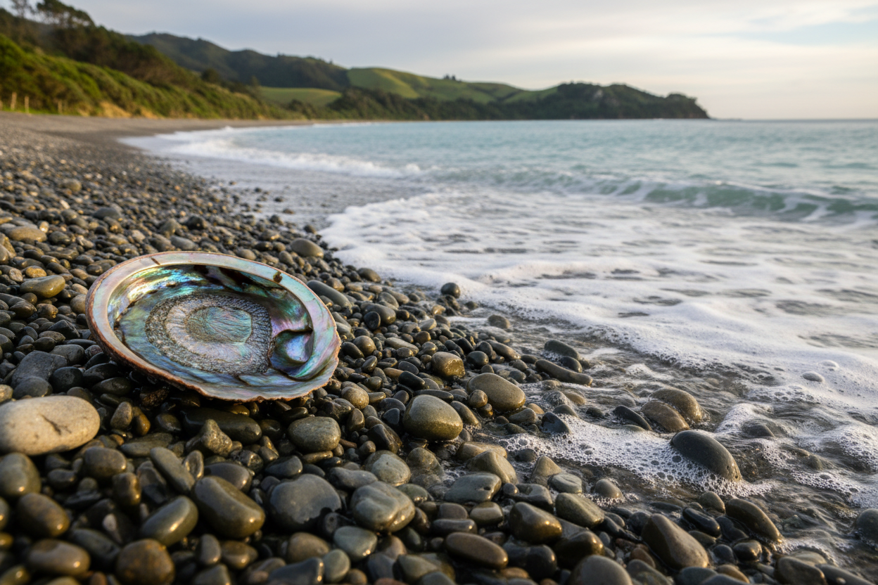 Abalone Shell on Stony Beach